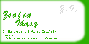 zsofia ihasz business card